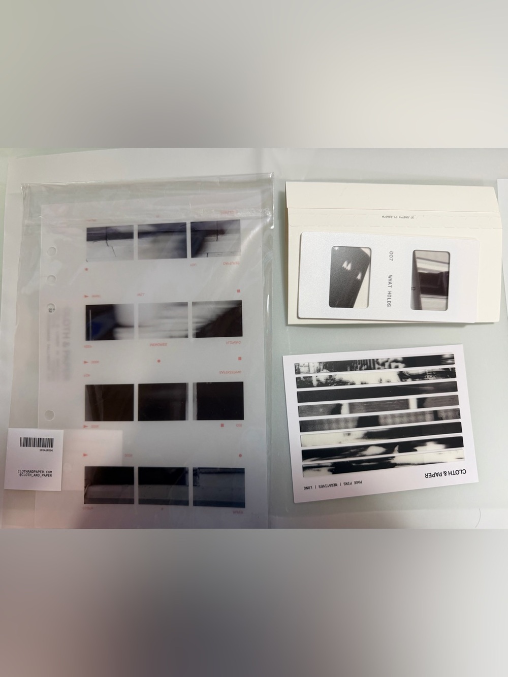 Cloth & Paper Photo Negative Set